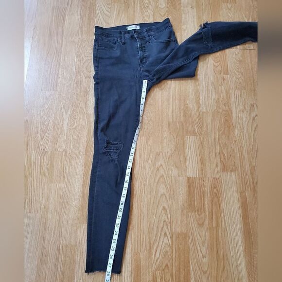 MADEWELL | 9-inch High Waist Skinny Jeans - size 26 in Black Sea - Picture 10 of 14